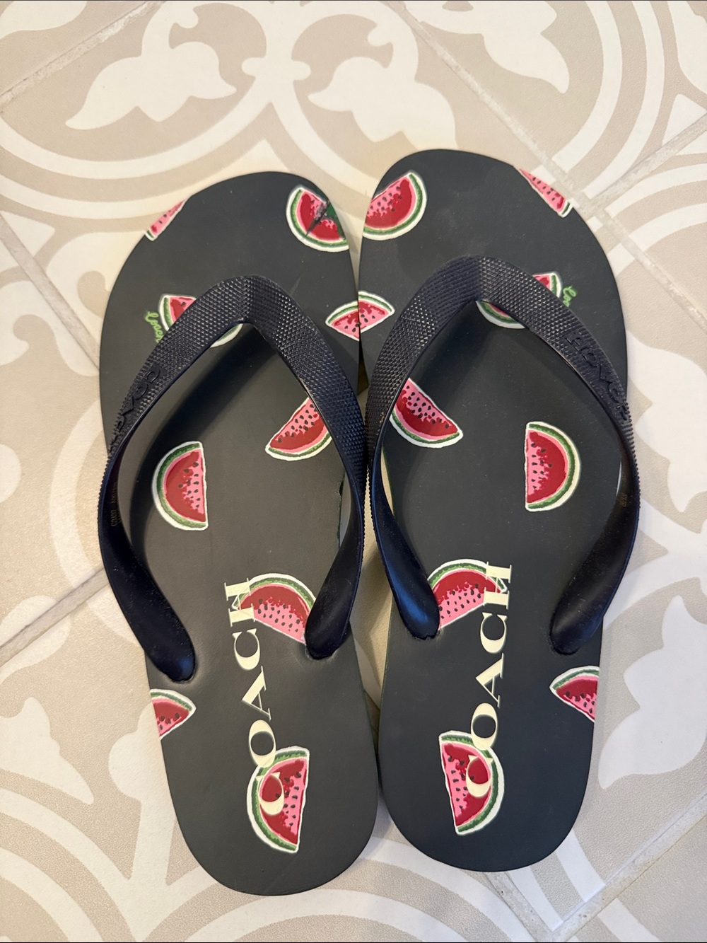 Coach women’s flip flops. Never worn